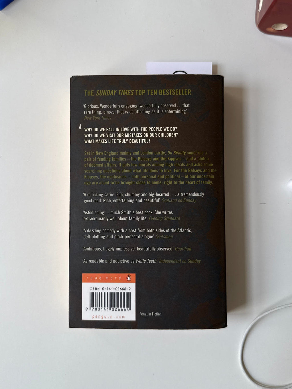 On Beauty by Zadie Smith (english)