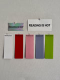 7 PCS - READING IS HOT BOOKMARK & STICKERS